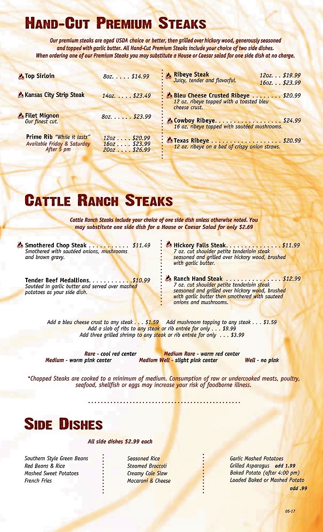 hickory falls wood fired grille bar dining menu hickory falls wood fired grille bar dining menu